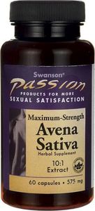 Swanson Swanson - Avena Sativa Ekstrakt, 575mg, Maksymalna Moc, 60 kapsułek 1