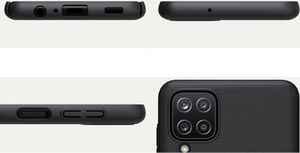 Nillkin Nillkin Super Frosted Shield wzmocnione etui pokrowiec + podstawka Samsung Galaxy A12 czarny 12