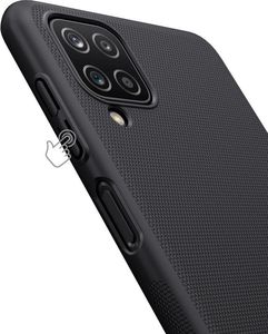 Nillkin Nillkin Super Frosted Shield wzmocnione etui pokrowiec + podstawka Samsung Galaxy A12 czarny 15