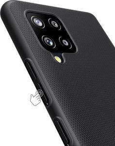 Nillkin Nillkin Super Frosted Shield wzmocnione etui pokrowiec + podstawka Samsung Galaxy A42 5G czarny 15