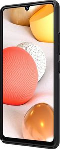 Nillkin Nillkin Super Frosted Shield wzmocnione etui pokrowiec + podstawka Samsung Galaxy A42 5G czarny 3