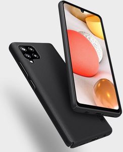 Nillkin Nillkin Super Frosted Shield wzmocnione etui pokrowiec + podstawka Samsung Galaxy A42 5G czarny 7