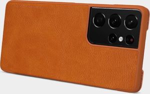 Nillkin Nillkin Qin skórzana kabura etui Samsung Galaxy S21 Ultra 5G brązowy 8