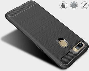 Hurtel Carbon Case elastyczne etui pokrowiec Oppo A92 / A72 / A52 czarny 4