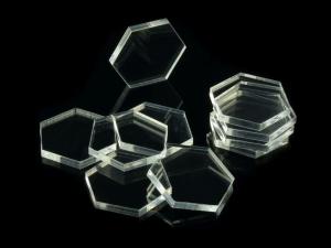 Figurka Crafters Podstawki akrylowe - Transparentne - Heksagonalne 2x25 mm (10) 1
