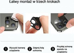 Usams USAMS Camera Lens Glass iPhone 12 Pro Max metal czarny/black BH707JTT02 (US-BH707) 4