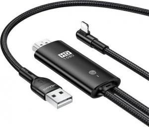 Kabel USB Usams Lightning - Lightning 2 m Czarny (SJ442HD01) 1