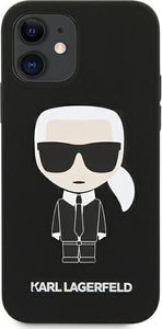 Karl Lagerfeld Karl Lagerfeld KLHCP12SSLFKBK iPhone 12 mini 5,4" hardcase czarny/black Silicone Iconic 3