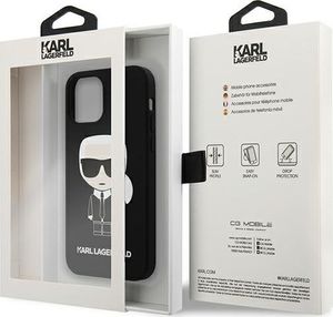 Karl Lagerfeld Karl Lagerfeld KLHCP12SSLFKBK iPhone 12 mini 5,4" hardcase czarny/black Silicone Iconic 8