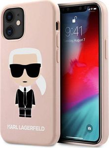 Karl Lagerfeld Karl Lagerfeld KLHCP12SSLFKPI iPhone 12 mini 5,4" hardcase jasnoróżowy/light pink Silicone Iconic 1