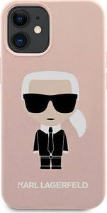 Karl Lagerfeld Karl Lagerfeld KLHCP12SSLFKPI iPhone 12 mini 5,4" hardcase jasnoróżowy/light pink Silicone Iconic 3