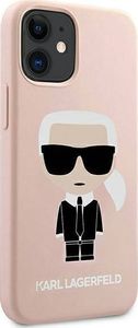 Karl Lagerfeld Karl Lagerfeld KLHCP12SSLFKPI iPhone 12 mini 5,4" hardcase jasnoróżowy/light pink Silicone Iconic 4