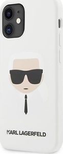 Karl Lagerfeld Karl Lagerfeld KLHCP12SSLKHWH iPhone 12 mini 5,4" biały/white hardcase Silicone Karl`s Head 1