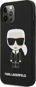 Karl Lagerfeld Karl Lagerfeld KLHCP12LSLFKBK iPhone 12 Pro Max 6,7" hardcase czarny/black Silicone Iconic 2