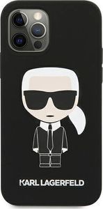 Karl Lagerfeld Karl Lagerfeld KLHCP12LSLFKBK iPhone 12 Pro Max 6,7" hardcase czarny/black Silicone Iconic 3
