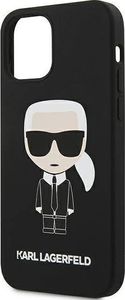 Karl Lagerfeld Karl Lagerfeld KLHCP12LSLFKBK iPhone 12 Pro Max 6,7" hardcase czarny/black Silicone Iconic 6