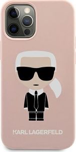 Karl Lagerfeld Karl Lagerfeld KLHCP12LSLFKPI iPhone 12 Pro Max 6,7" hardcase jasnoróżowy/light pink Silicone Iconic 3
