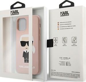 Karl Lagerfeld Karl Lagerfeld KLHCP12LSLFKPI iPhone 12 Pro Max 6,7" hardcase jasnoróżowy/light pink Silicone Iconic 8