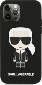 Karl Lagerfeld Karl Lagerfeld KLHCP12MSLFKBK iPhone 12/ 12 Pro 6,1" hardcase czarny/black Silicone Iconic 3