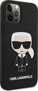 Karl Lagerfeld Karl Lagerfeld KLHCP12MSLFKBK iPhone 12/ 12 Pro 6,1" hardcase czarny/black Silicone Iconic 4