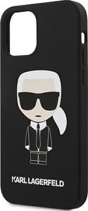 Karl Lagerfeld Karl Lagerfeld KLHCP12MSLFKBK iPhone 12/ 12 Pro 6,1" hardcase czarny/black Silicone Iconic 6
