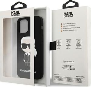 Karl Lagerfeld Karl Lagerfeld KLHCP12MSLFKBK iPhone 12/ 12 Pro 6,1" hardcase czarny/black Silicone Iconic 8
