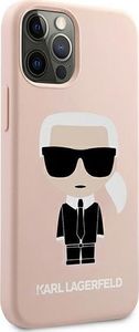 Karl Lagerfeld Karl Lagerfeld KLHCP12MSLFKPI iPhone 12/ 12 Pro 6,1" hardcase jasnoróżowy/light pink Silicone Iconic 4