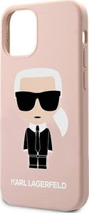 Karl Lagerfeld Karl Lagerfeld KLHCP12MSLFKPI iPhone 12/ 12 Pro 6,1" hardcase jasnoróżowy/light pink Silicone Iconic 6