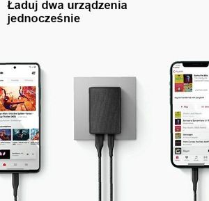 Ładowarka Uniq Votre Slim Duo 1x USB-A 1x USB-C 3 A (UNIQ359BLK) 2