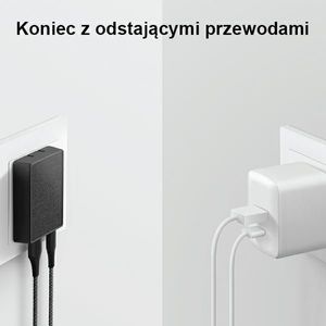 Ładowarka Uniq Votre Slim Duo 1x USB-A 1x USB-C 3 A (UNIQ359BLK) 3
