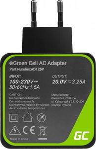 Zasilacz do laptopa Green Cell Zasilacz Ładowarka Green Cell PRO 20V 3.25A 65W do Lenovo Yoga 4 Pro 700-14ISK 900-13ISK 3