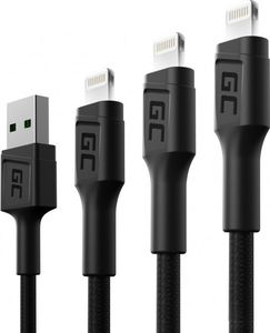 Kabel USB Green Cell USB-A - Lightning 2 m Czarny (KABGCSET04) 1