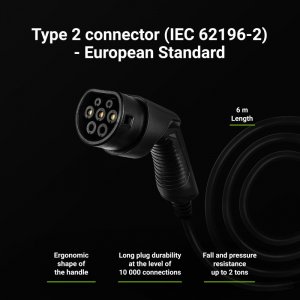 Ładowarka Green Cell Wallbox EV14 PowerBox 22kW Typ 2 6m 7