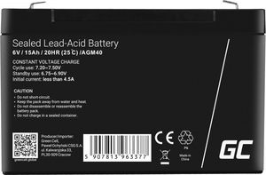 Green Cell Akumulator 6V/15Ah (AGM40) 4