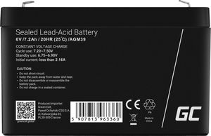 Green Cell Akumulator 6V/7.2Ah (AGM39) 4