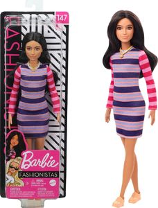 Lalka Barbie Barbie Fashionistas Modna przyjaciółka - Sweterkowa sukienka (GYB02) 7