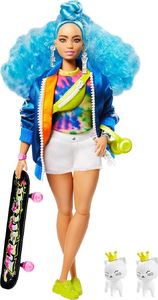 Lalka Barbie Barbie Extra Moda - Niebieskie kręcone włosy (GRN27/GRN30) 1