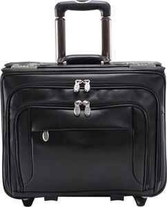 Torba McKlein Skórzana Walizka dla pilota na kółkach na laptopa Sheridan 17" 13