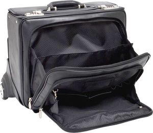 Torba McKlein Skórzana Walizka dla pilota na kółkach na laptopa Sheridan 17" 14