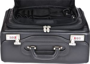 Torba McKlein Skórzana Walizka dla pilota na kółkach na laptopa Sheridan 17" 17