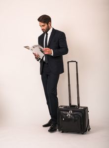 Torba McKlein Skórzana Walizka dla pilota na kółkach na laptopa Sheridan 17" 4