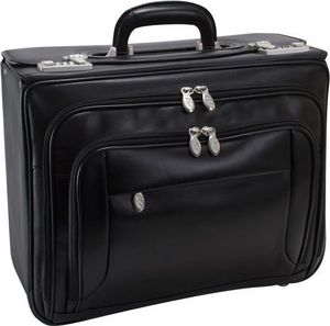 Torba McKlein Skórzana Walizka dla pilota na kółkach na laptopa Sheridan 17" 7