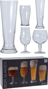 Excellent Houseware Szklanka do PIWA szklanki zestaw komplet szklanek 4 sztuki 1