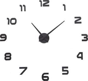 Zegar ścienny DIY NEPRI 65 - 130 cm - czarny 3D 1