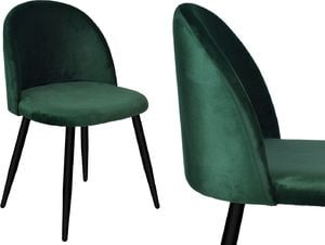 Krzesło aksamitne K-SOUL VELVET zielone 1