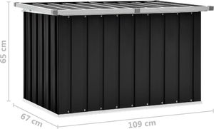 Skrzynia ogrodowa vidaXL Skrzynia ogrodowa do przechowywania antracyt 109x67x65cm 8