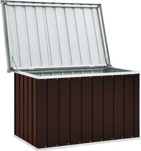 Skrzynia ogrodowa vidaXL Skrzynia ogrodowa do przechowywania brązowa 109x67x65cm 6