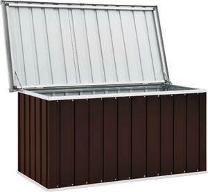 Skrzynia ogrodowa vidaXL Skrzynia ogrodowa do przechowywania brązowa 129x67x65cm 3