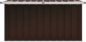 Skrzynia ogrodowa vidaXL Skrzynia ogrodowa do przechowywania brązowa 129x67x65cm 4