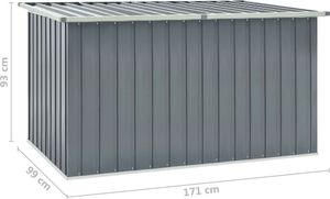 Skrzynia ogrodowa vidaXL Skrzynia ogrodowa szara 171x99x93cm 8